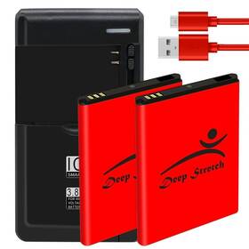 Z716bl Deep Stretch Large Capacity 2x 3580ma Battery Universal Charger F Zte Citrine Lte New