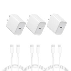 Ofs-708 Dengwenqiang Iphone 17 16 15 Charger Fast Charging - Usb C I Phone 3pack White