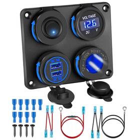 A211215 Depvko Upgraded 4 In 1 Charger Outlet Socket Panel Dual Qc 3.0 12v Usb Power