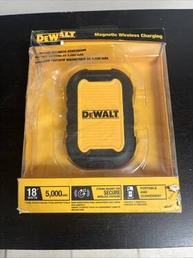 Dewalt 744110878561 Magnetic Power Bank 5 000mah Wireless Portable Charger 18w Fast Chargin