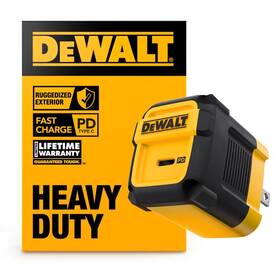 9872 Dewalt 826341043243 Cell Phone Charger Black/yellow Alloy/silicone Etl Listed