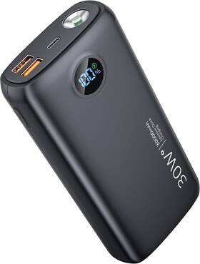 P58dl Diamuar Portable Charger 30 000mah-output Input Usb C Fast Charging Led Display Black