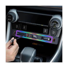 Dm-p144 Dicmky For Toyota Rav4 Car Charger Usb Hub With Rgb Light 4-port Retractable Dock Inch