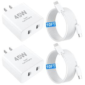 Dihines 198168899991 Iphone 16 15 Pro Charger Fast Charging Block 45w Usb C Dual Port I Phone 1