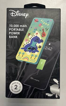 Disney Ds20110-amzn Quest Stitch 10000mah Portable Power Bank Ultra-thin Battery Pack