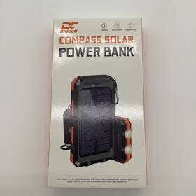 Dnicec 954158971665 Compass Solar Power Bank - Carabiner Flashlight Phone Charger- Indicator