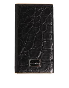 Dolce & Gabbana 056128406073 Black Leather Exotic Skin 3000mah Power Bank Charger Usb - Smy10712