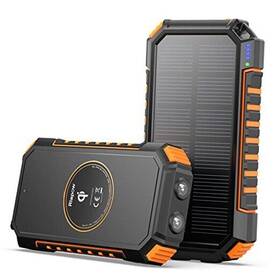 T11w Dongguan Jili Intelligent Technology Co. Ltd. Solar Power Bank 26800mah Wireless Portable Charger With Usb C Orange