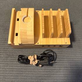 Dongguan Kiri Technology Co. 750904174269 Bamboo Charging Station For Multiple Devices Wood Desktop Docking