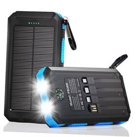 Dongguan Meih Electronics Co. Ltd 750834341182 Solar Charger Power Bank 20 000mah Portable 4 Cables 3 Ports Fast
