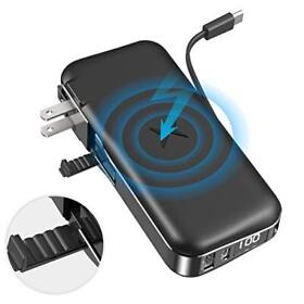 Dual Wireless Charger And Power Bank For Phone Laptop Compact Portable Fast C