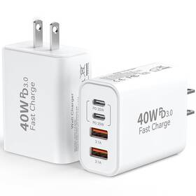 Xd2024 Duloch Usb C Wall Fast Charger Block 40w 4-port Type Charging Blocks