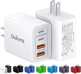 Dulums 313028695623 40w Usb C Charger Cube 2-pack Wall Plug Fast Charging Block 4-port Pd Qc Power