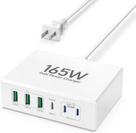 Hnt-pc902 Dulums Usb C Charger Block 165w Gan 6 Port Pd3.0 And Qc Wall White