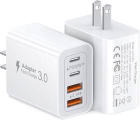 Jjyy-001 Dulums 4-port 40w Usb C Charger-2-pack- Iphone 16-11/pro Max/xs/xr/8/7 Tablets Cell