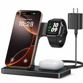 Dumterr 976621071368 3 In 1 Wireless Charger For Iphone 16 15 14 13 12 11 Xr 8 Apple Charging Stat