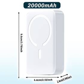 Kbn7k0uwt0sqd Duoerlan 20000mah Cargador Portatil De Bateria Inalambrico Magnetico Para Iphone 16/15/14