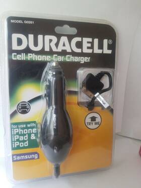 G0281 Duracell Cell Phone Car Charger Iphone 4 Ipad Ipod Samsung