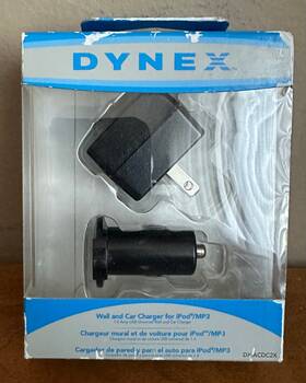 Dx-acdc2x Dynex 1.0 Amp Usb Universal Wall Car Charger For Ipod/mp3 Players