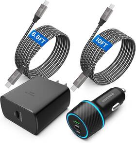 Em-cw01-6 Easdmn 45w Usb-c Charger 2-pack 45 Watt Super Fast Type C 10ft 6.6ft Black