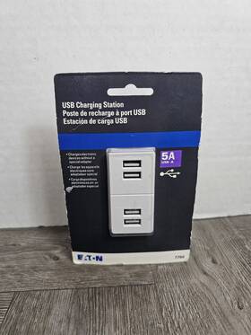 7750 Eaton 032664762840 4 Port Usb- A Charging Station 5a White 7750. 19