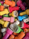 Ebay-00117 Dual Usb Car And Single Wall Charger Adapters Multicolor Lot