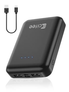 Ecf-01 Ecifee Portable Battery For Smartphones Tablets 10000mah 5v Power Bank Dual Usb Por