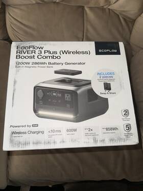 Efpb5035k Ecoflow River 3 Plus Wireless Power Station And 2 Rapid 5000 Bank
