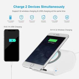 Gpct1058 Edge Collections New Wireless Power Bank 10400mah With Usb And Qi Charger White