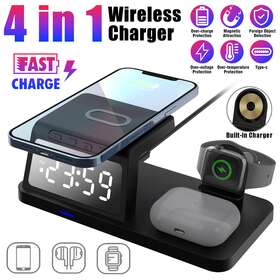 Eeekit 601549114717 4 In1 Wireless Charger Charging Station For Apple Watch Air Pods Iphone 15 14 13