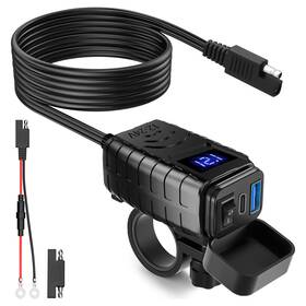 Eeekitonline 601549163692 Qc 3.0 Motorcycle Dual Usb Phone Gps Super Fast Charger Adapter Led Waterproof