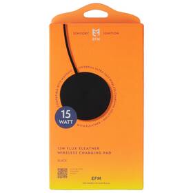 Efwmelu932bla Efm 15w Flux Eleather Wireless Qi Charging Pad For Smartphones - Black Au Plug