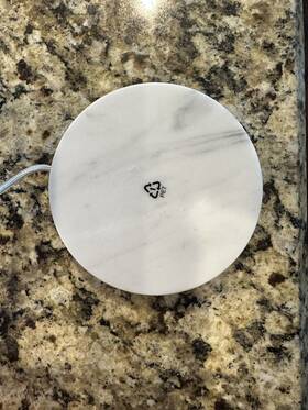 Einova 810021481159 Wireless Charging Stone With 10w Fast - White Marble