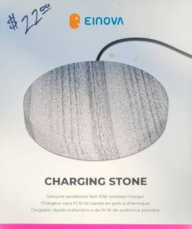 Einova 810021481852 Wireless Charging Stone With 10w Fast Sandstone