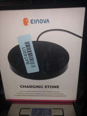 Wp0103010-0102422 Einova Wireless Charging Stone With 10w Fast Black Marble