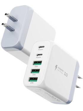 Hnt-pd511 Eizlxq Usb C Charger Block 2-pack 50w 5-port Fast Charging Cube For Iphone Ipad Samsung