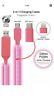 El-1411pp Pilot Electronics In Pink Glow Charging Cable Lightning Micro Type