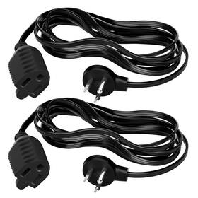 Elecan-1625-13-125-b Elecan Flat Plug Extension Cord 4 Ft 2 Pack With Slim Space-saving Desig