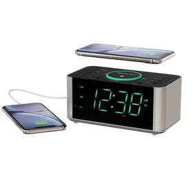 Er100202 Emerson Smartset Dual Alarm Clock Radio With Usb Silver