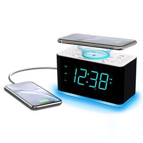 Er100401 Emerson Smartset 15watt Ultra Fast Wireless Charging Dual Alarm Cloc