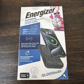 Qm10005pq Energizer Bk 10 000mah Ultimate Magnetic Wireless Fast Charge Power Bank Sealed New