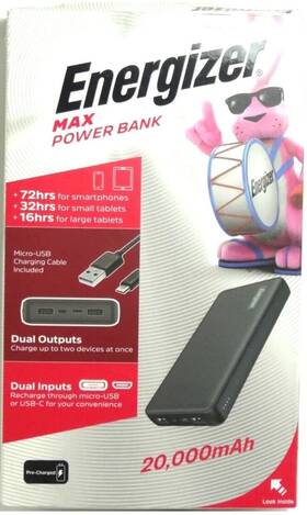 Ue20044 Energizer - Max 20 000mah High Speed Universal Portable Charger