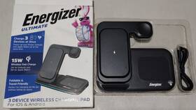 Wcp312 Energizer 3-in-1 Foldable Wireless 15w Fast Charging Station - Qi Certified