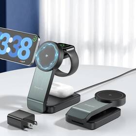 X004d6j9n7 Energycell 3-in-1 Wireless Fast Charging Station Charger Stand For Iphone Air Pod And Iwatch