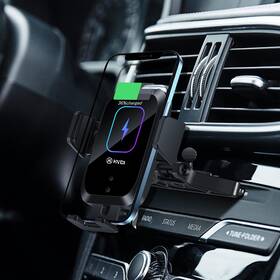 Ukzj-js-1124-2162 Enomol Wireless Car Charger Cd Slot Phone Mount Auto-clamping 15w Qi Fast Black