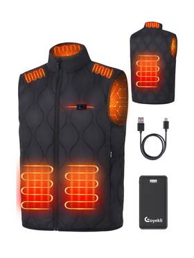 Rtpb-020 Eoyekli Mens Heated Vest With Battery Pack Included-16000mah Electric Heati... Fast Ship