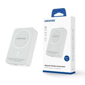 P-15b Eseekgo P15b 10000mah 15w Magnetic Wireless Power Bank And 1.3ft Usb-c To C Charg