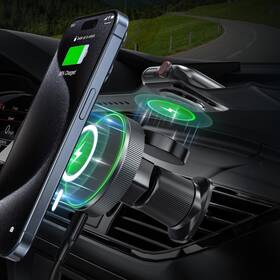 Esoulk 810155880002 15w 2-in-1 Magnetic Wireless Car Charger And Vent Mount For Phone Apple Watch