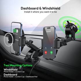 B57411001 Esoulk Fast Charging Wireless Car Phone Holder Charger For Iphone 17/16/15/lg/samsung