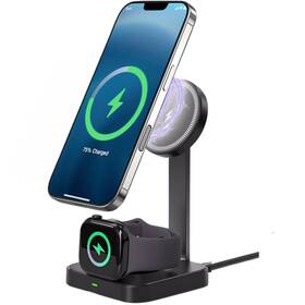 Ek-6012bk-01 Esoulk 2 In 1 Wireless Charger For Iphone Watch 15w Fast Charging Phone 5w Fo
